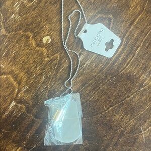 Stainless Steel Dog Tag Necklace with bullet